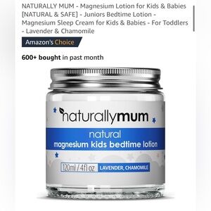 NWOT Natural Magnesium Kids Bedtime Lotion
